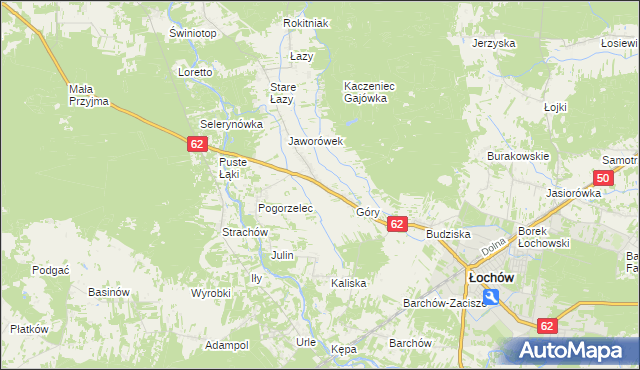 mapa Gwizdały, Gwizdały na mapie Targeo