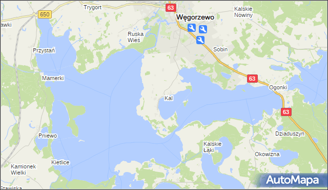 mapa Kal, Kal na mapie Targeo