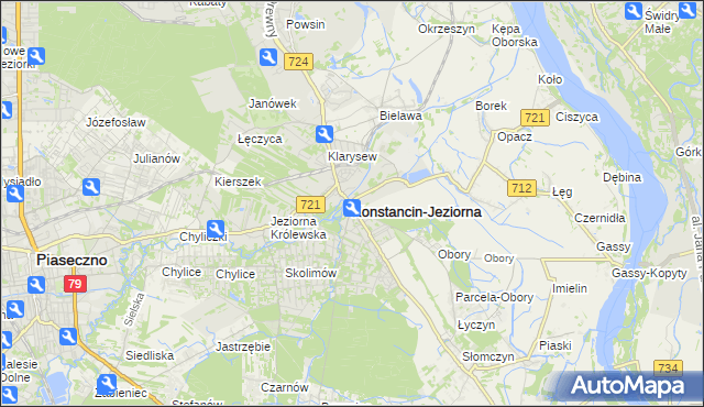 mapa Konstancin-Jeziorna, Konstancin-Jeziorna na mapie Targeo