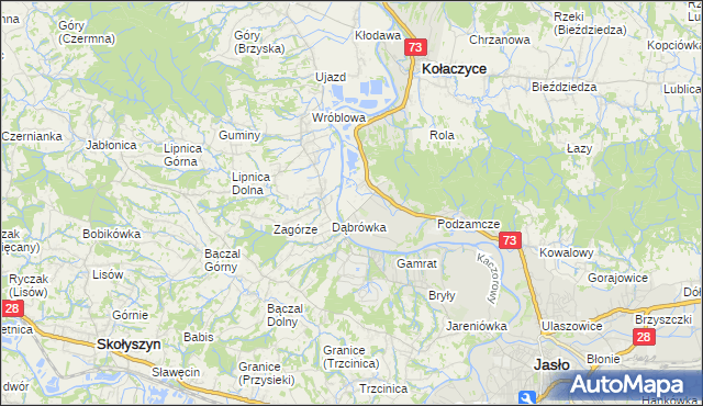 mapa Krajowice, Krajowice na mapie Targeo