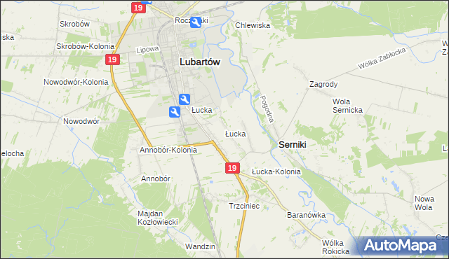 mapa Łucka, Łucka na mapie Targeo