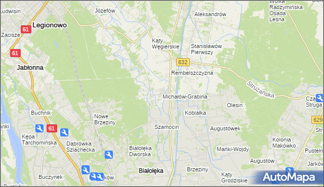 mapa Michałów-Grabina, Michałów-Grabina na mapie Targeo