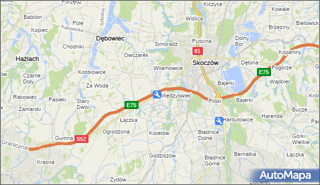 mapa Międzyświeć, Międzyświeć na mapie Targeo