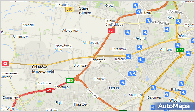 mapa Mory gmina Ożarów Mazowiecki, Mory gmina Ożarów Mazowiecki na mapie Targeo