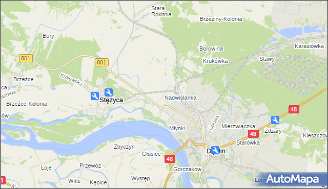 mapa Nadwiślanka, Nadwiślanka na mapie Targeo