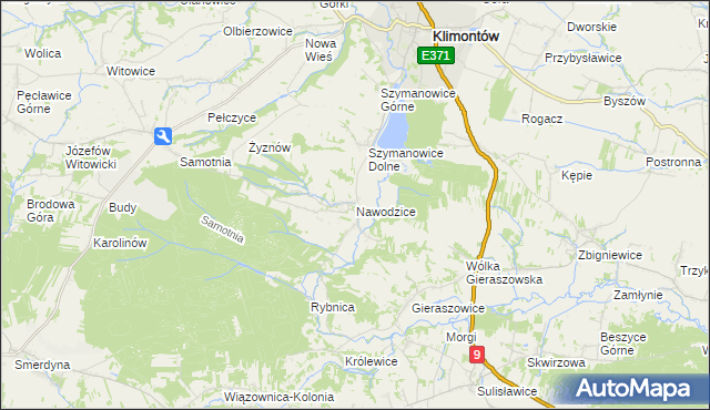 mapa Nawodzice, Nawodzice na mapie Targeo