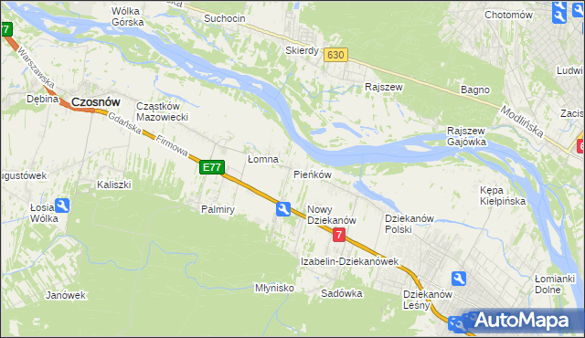 mapa Pieńków, Pieńków na mapie Targeo