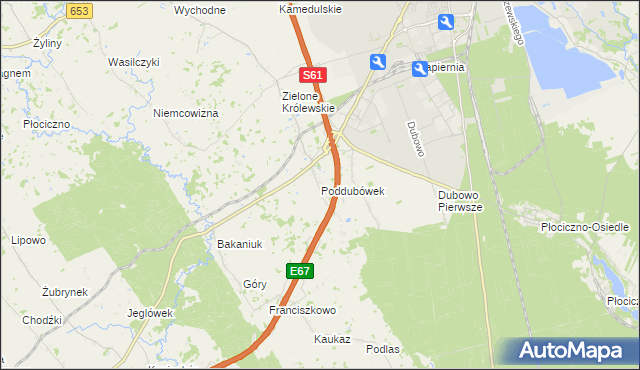 mapa Poddubówek, Poddubówek na mapie Targeo