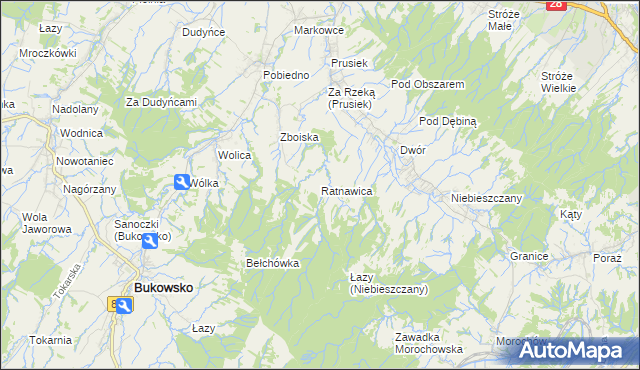 mapa Ratnawica, Ratnawica na mapie Targeo