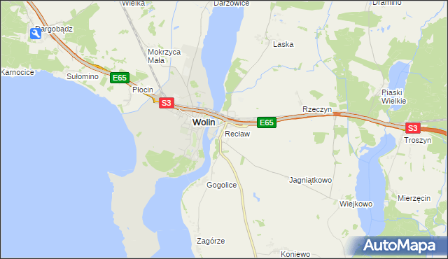 mapa Recław, Recław na mapie Targeo