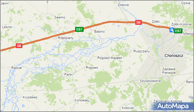 mapa Rogowo-Majątek, Rogowo-Majątek na mapie Targeo