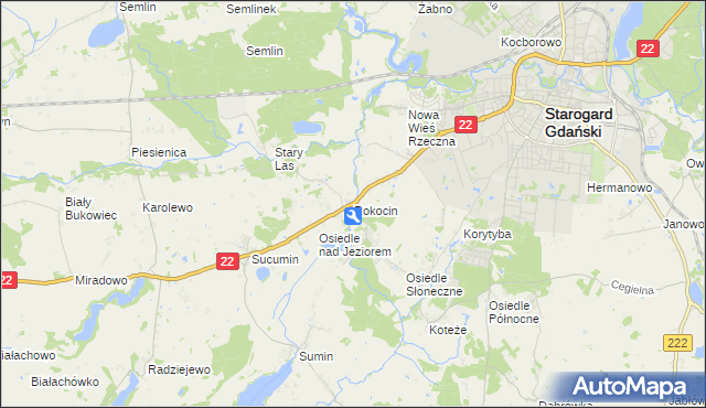 mapa Rokocin, Rokocin na mapie Targeo