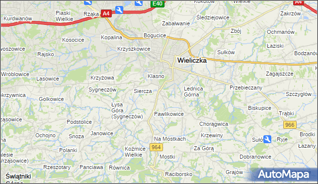 mapa Rożnowa, Rożnowa na mapie Targeo