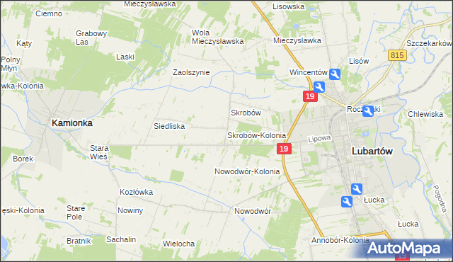 mapa Skrobów-Kolonia, Skrobów-Kolonia na mapie Targeo