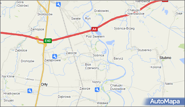 mapa Sośnica gmina Radymno, Sośnica gmina Radymno na mapie Targeo