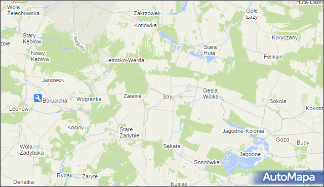 mapa Stryj, Stryj na mapie Targeo