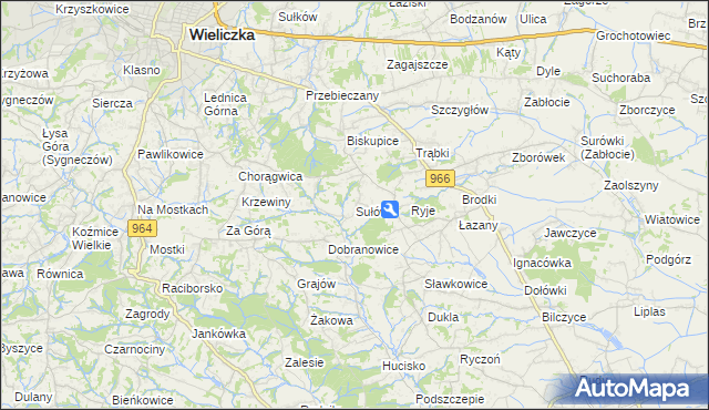 mapa Sułów gmina Biskupice, Sułów gmina Biskupice na mapie Targeo