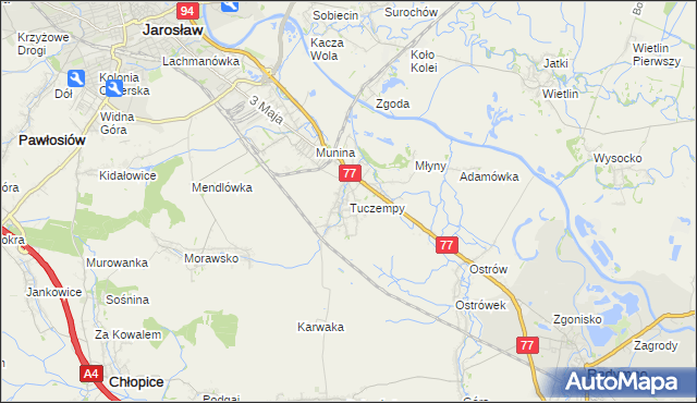 mapa Tuczempy, Tuczempy na mapie Targeo