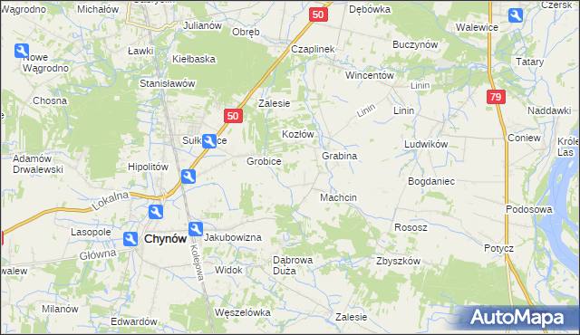 mapa Adamów Rososki, Adamów Rososki na mapie Targeo