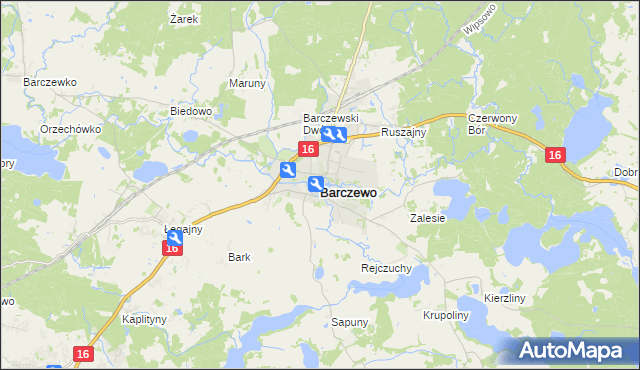 mapa Barczewo, Barczewo na mapie Targeo