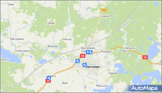 mapa Barczewski Dwór, Barczewski Dwór na mapie Targeo