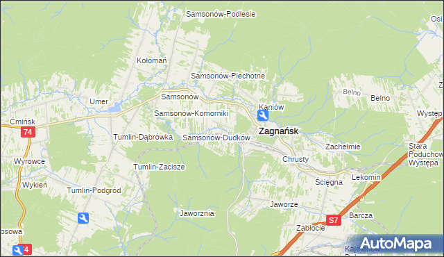 mapa Bartków gmina Zagnańsk, Bartków gmina Zagnańsk na mapie Targeo