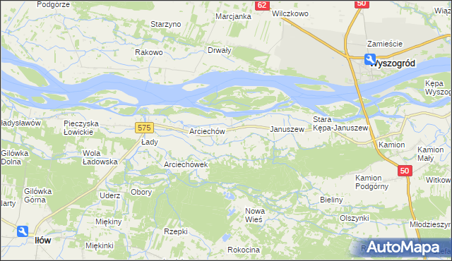 mapa Bieniew, Bieniew na mapie Targeo