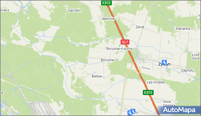mapa Borysów, Borysów na mapie Targeo