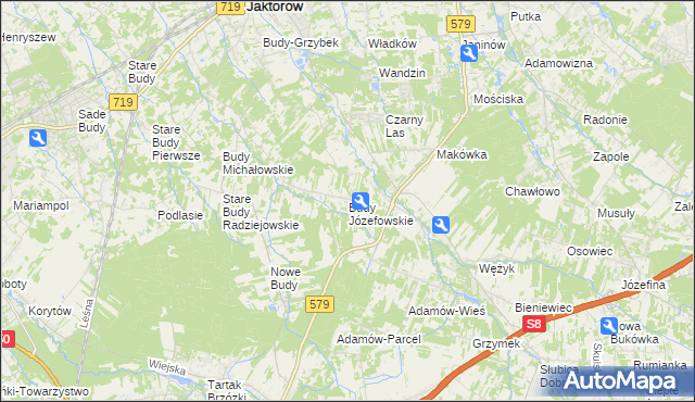 mapa Budy Józefowskie, Budy Józefowskie na mapie Targeo