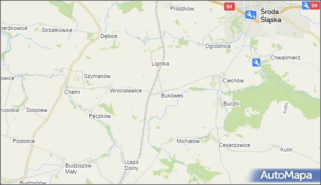 mapa Bukówek, Bukówek na mapie Targeo