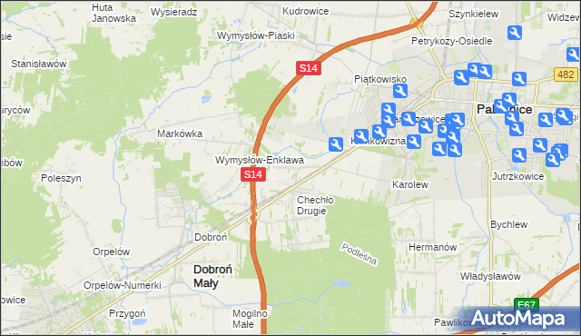 mapa Chechło Pierwsze, Chechło Pierwsze na mapie Targeo