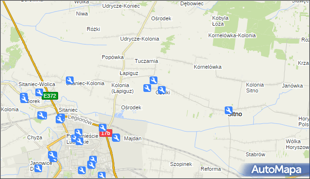 mapa Czołki, Czołki na mapie Targeo