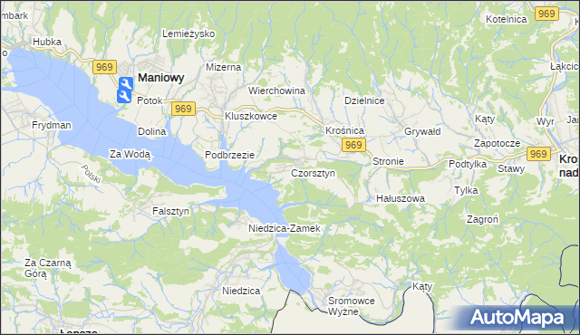 mapa Czorsztyn, Czorsztyn na mapie Targeo