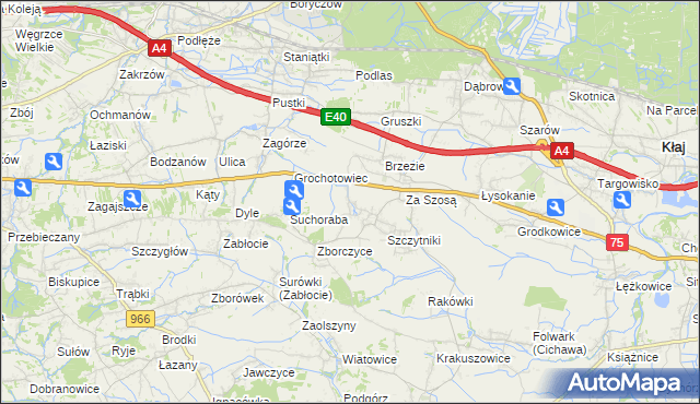 mapa Czyżów gmina Gdów, Czyżów gmina Gdów na mapie Targeo