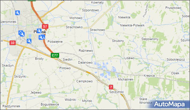 mapa Dalanówek, Dalanówek na mapie Targeo