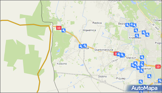 mapa Dołuje, Dołuje na mapie Targeo