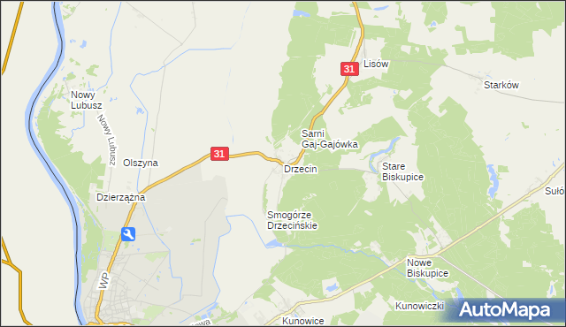 mapa Drzecin, Drzecin na mapie Targeo