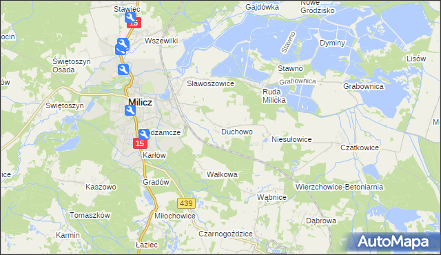mapa Duchowo, Duchowo na mapie Targeo
