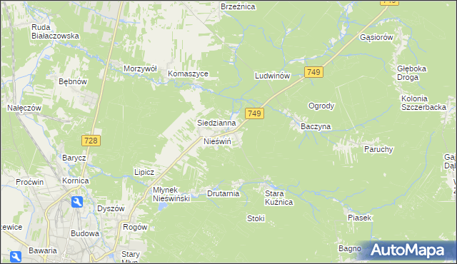 mapa Fidor, Fidor na mapie Targeo