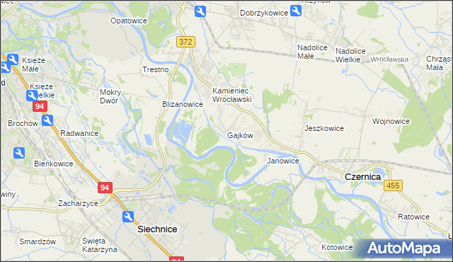 mapa Gajków, Gajków na mapie Targeo