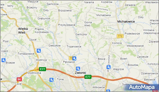 mapa Garlica Murowana, Garlica Murowana na mapie Targeo