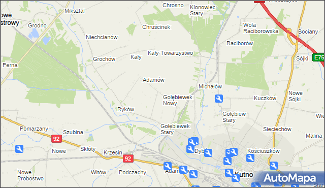 mapa Gołębiewek Nowy, Gołębiewek Nowy na mapie Targeo