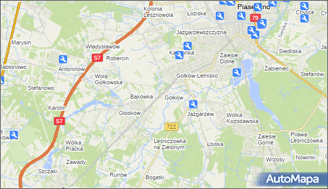 mapa Gołków, Gołków na mapie Targeo