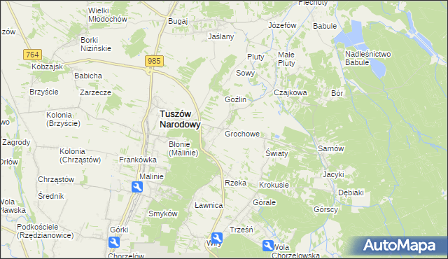 mapa Grochowe, Grochowe na mapie Targeo