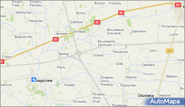 mapa Grodna, Grodna na mapie Targeo