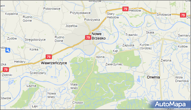 mapa Ispina, Ispina na mapie Targeo