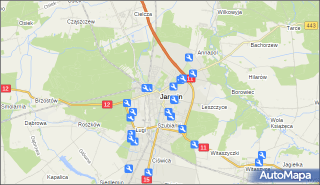 mapa Jarocin, Jarocin na mapie Targeo