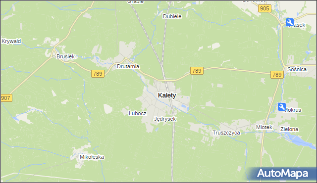 mapa Kalety powiat tarnogórski, Kalety powiat tarnogórski na mapie Targeo