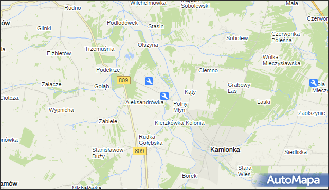 mapa Kierzkówka, Kierzkówka na mapie Targeo