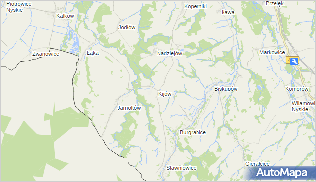 mapa Kijów gmina Otmuchów, Kijów gmina Otmuchów na mapie Targeo